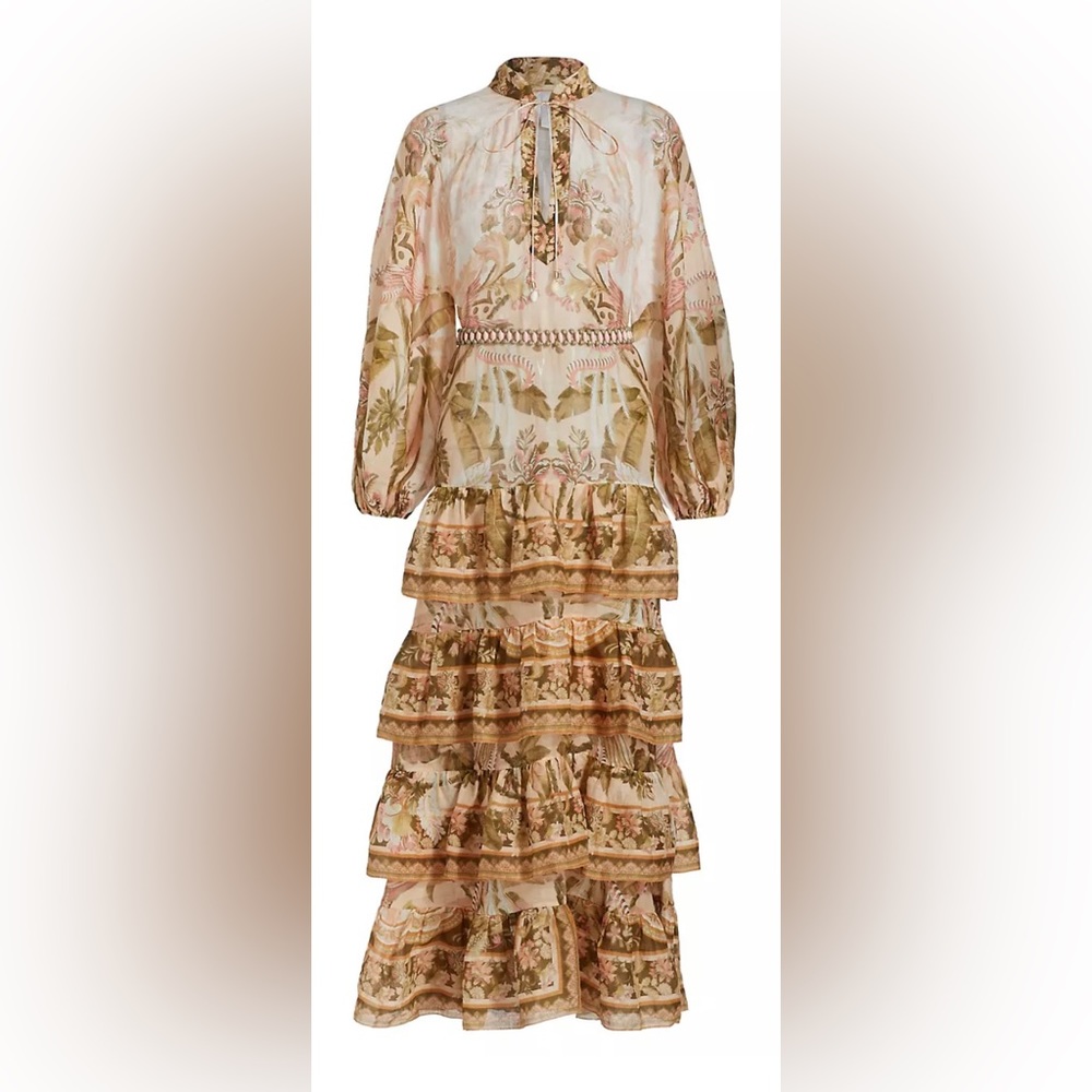 Zimmermann Lyre Tiered Maxi Dress